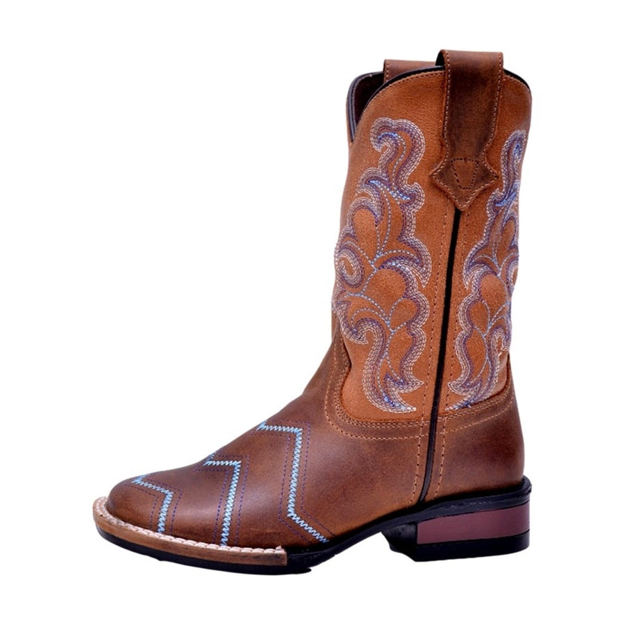 Roper Western Boots Boys Monterey Angles Brown 09-119-0912-2936 BR Image 1