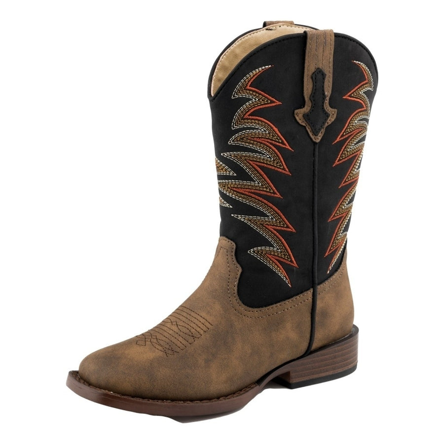 Roper Western Boots Boys Clint Square Toe 09-119-1900-2992 TA Image 1