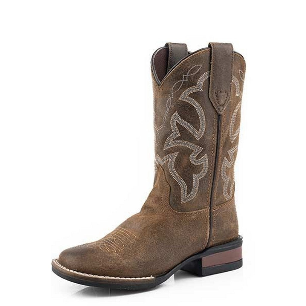 Roper Western Boots Boys Monterey Suede Flexible 09-119-0911-2942 TA Image 1