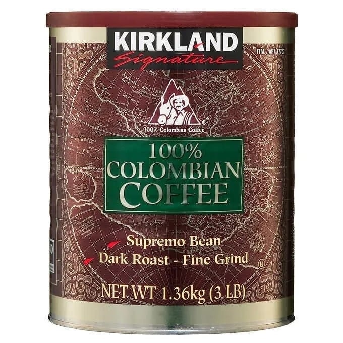 Kirkland Signature 100% Colombian Coffee Dark Roast 3 Pounds Image 1