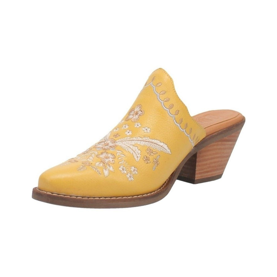 Dingo Western Shoes Womens Wildflower Mule Embroidery Slip On DI964 Image 1