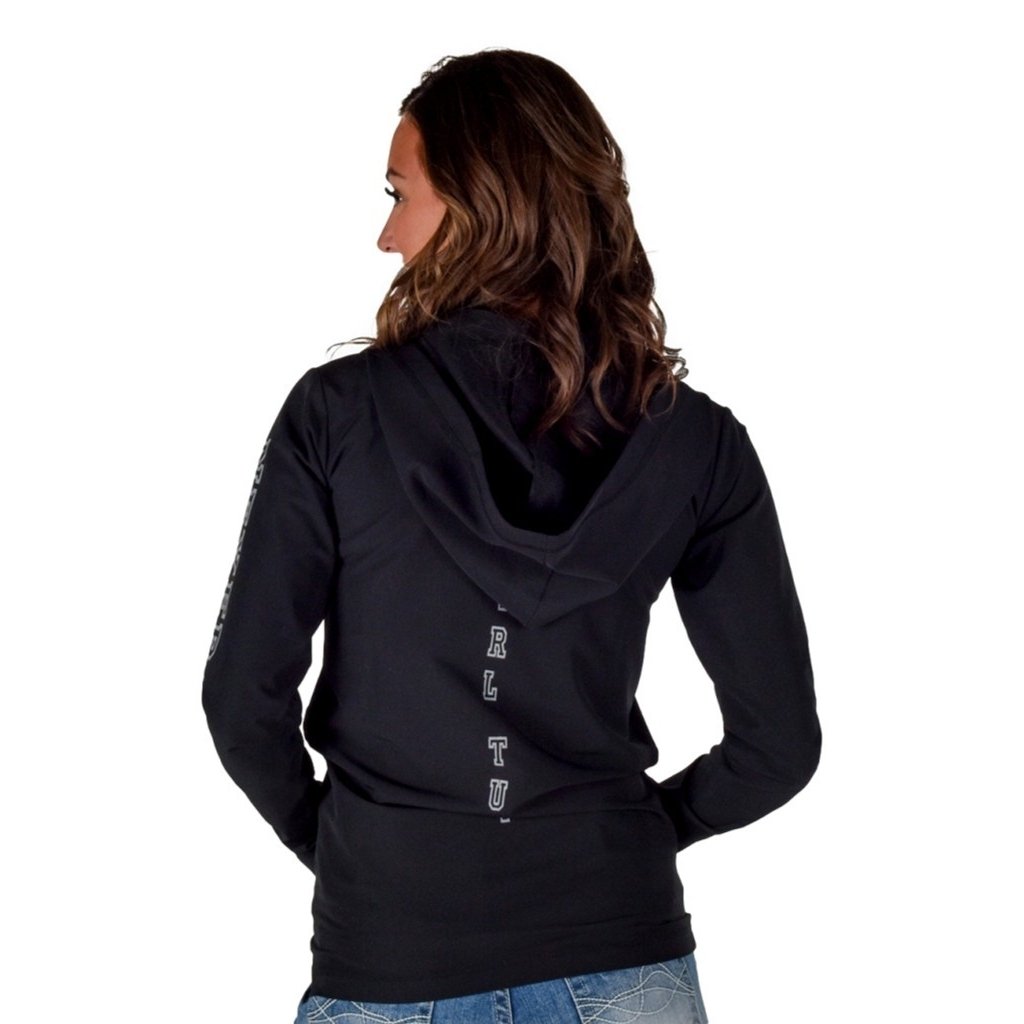 Cowgirl Tuff Western Sweatshirt Womens Midweight Logo Black 100788 Image 2