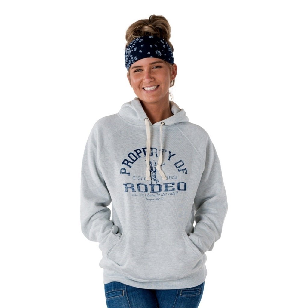 Cowgirl Tuff Western Sweatshirt Womens Property of Rodeo Ash SIG2113 Image 1