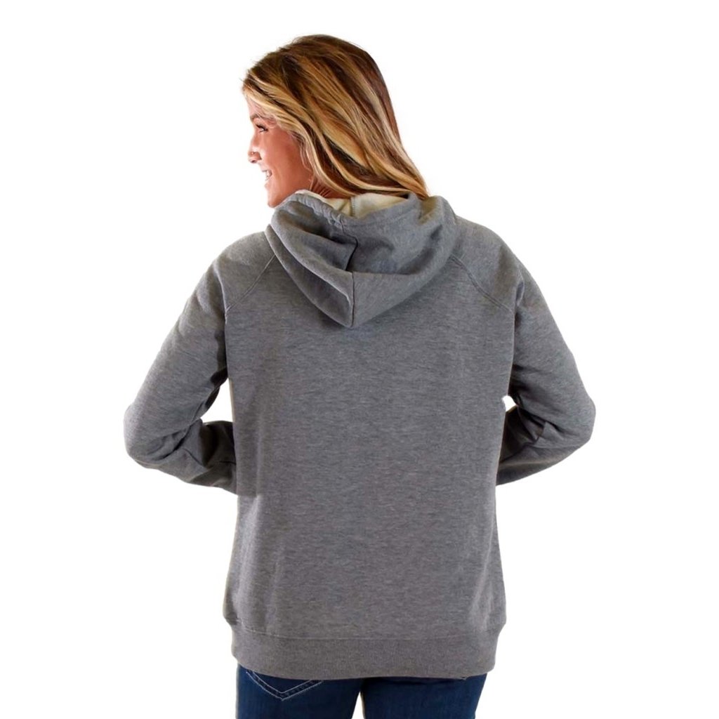 Cowgirl Tuff Western Sweatshirt Womens Barrel Racing Gray SIG2248 Image 2