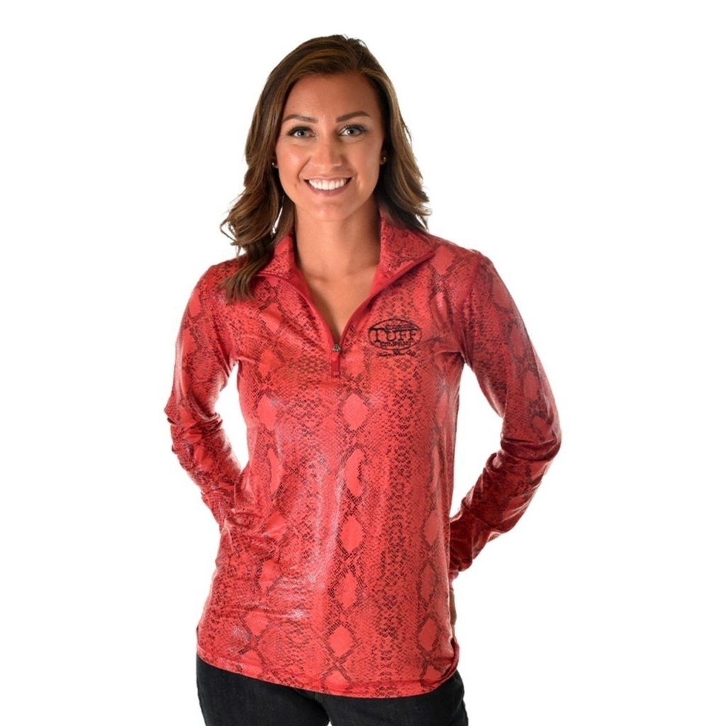 Cowgirl Tuff Western Sweatshirt Womens Cadet 1/4 Zip Red 100720 Image 1