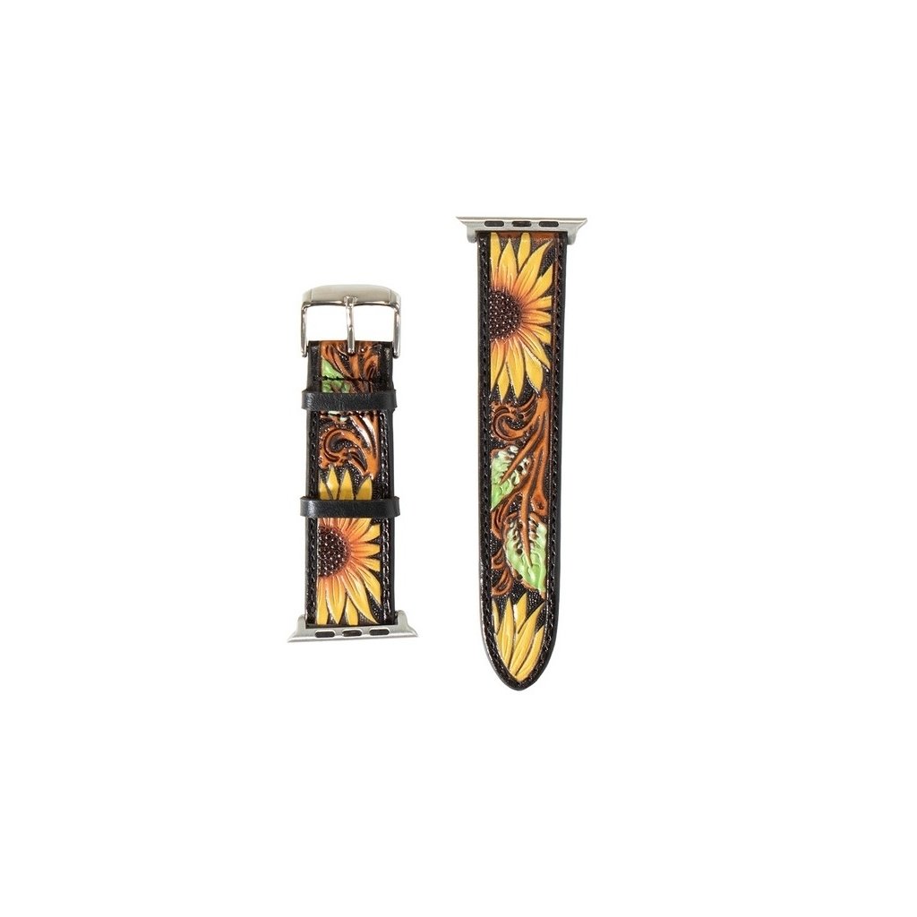 Nocona Western Watch Band Womens Sunflower Embossed Buckle N3100201 Image 1