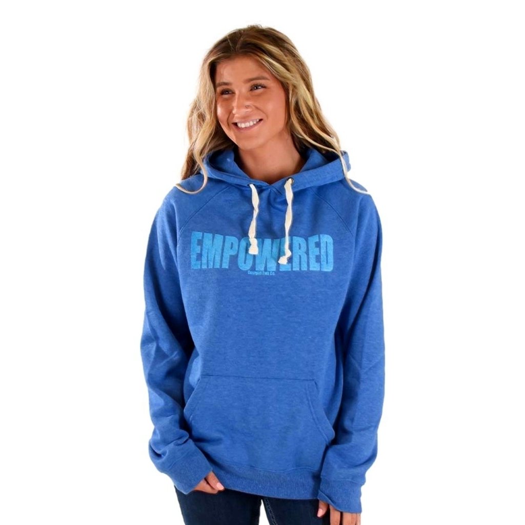 Cowgirl Tuff Western Sweatshirt Womens Hooded Empowered Blue S00826 Image 1