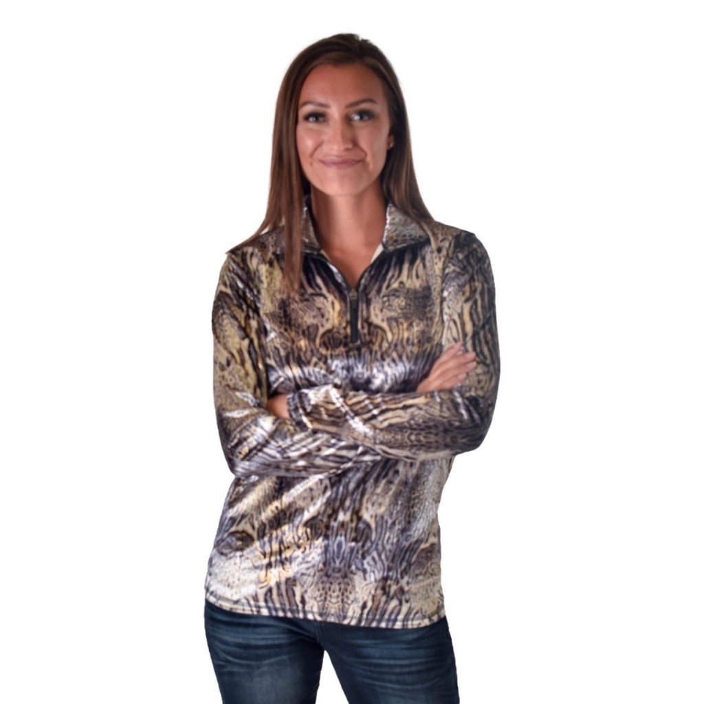 Cowgirl Tuff Western Sweatshirt Womens 1/4 Zip Multi-Color 100751 Image 1