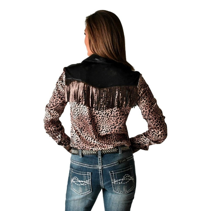 Cowgirl Tuff Western Shirt Womens L/S Button Fringe Specialty 100681 Image 2