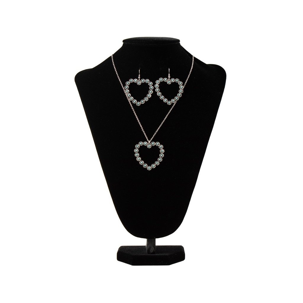 Silver Strike Western Jewelry Set Women Flower Stone Hearts D450022733 Image 1