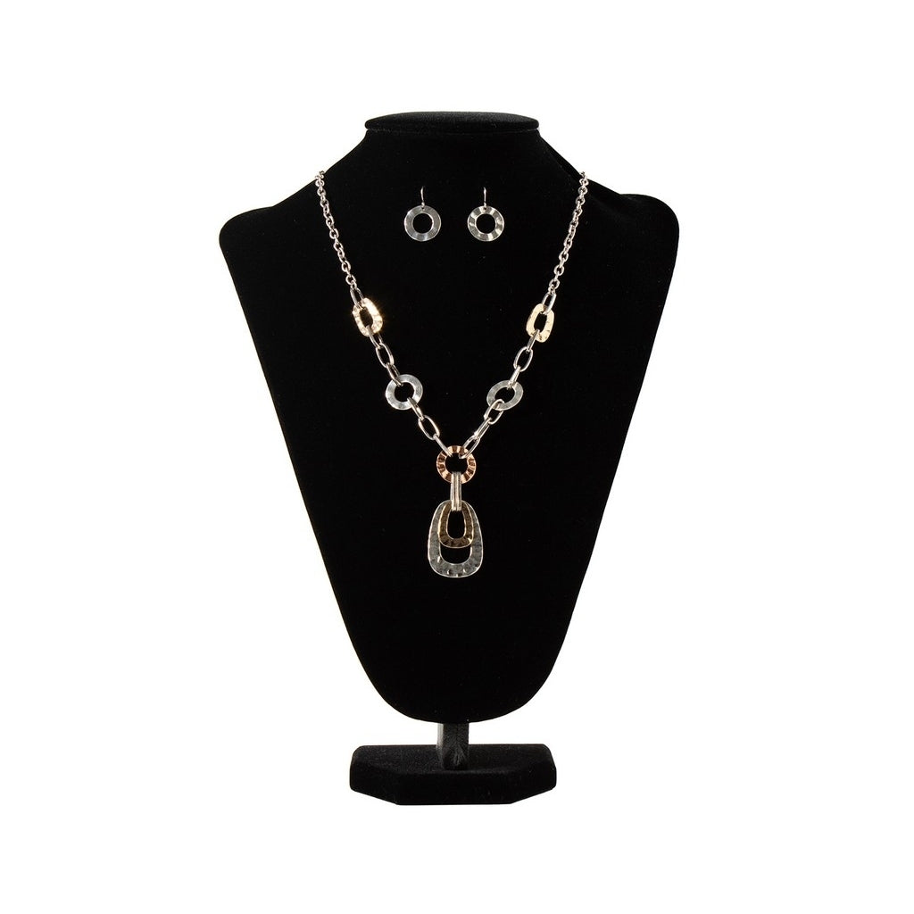 Blazin Roxx Western Jewelry Set Womens Hammered Circles Ovals 3057297 Image 1