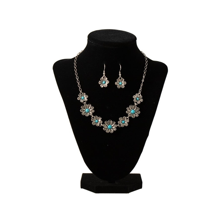 Blazin Roxx Western Jewelry Set Womens Flower Pendant Necklace 3058633 Image 1