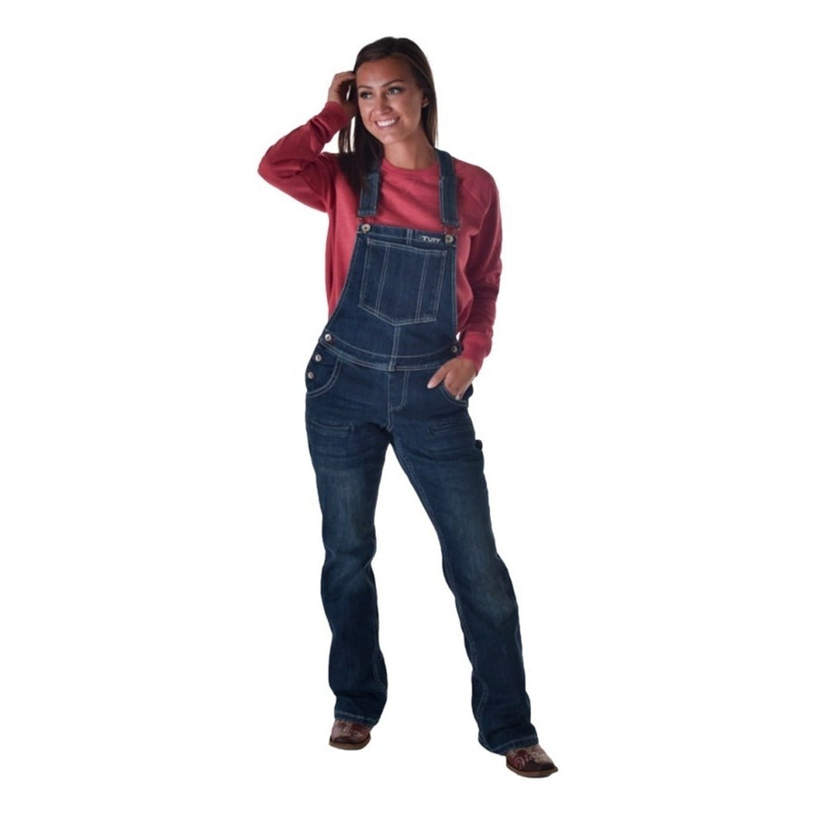 Cowgirl Tuff Western Overalls Womens Double Down Dark JDDFLB Image 1