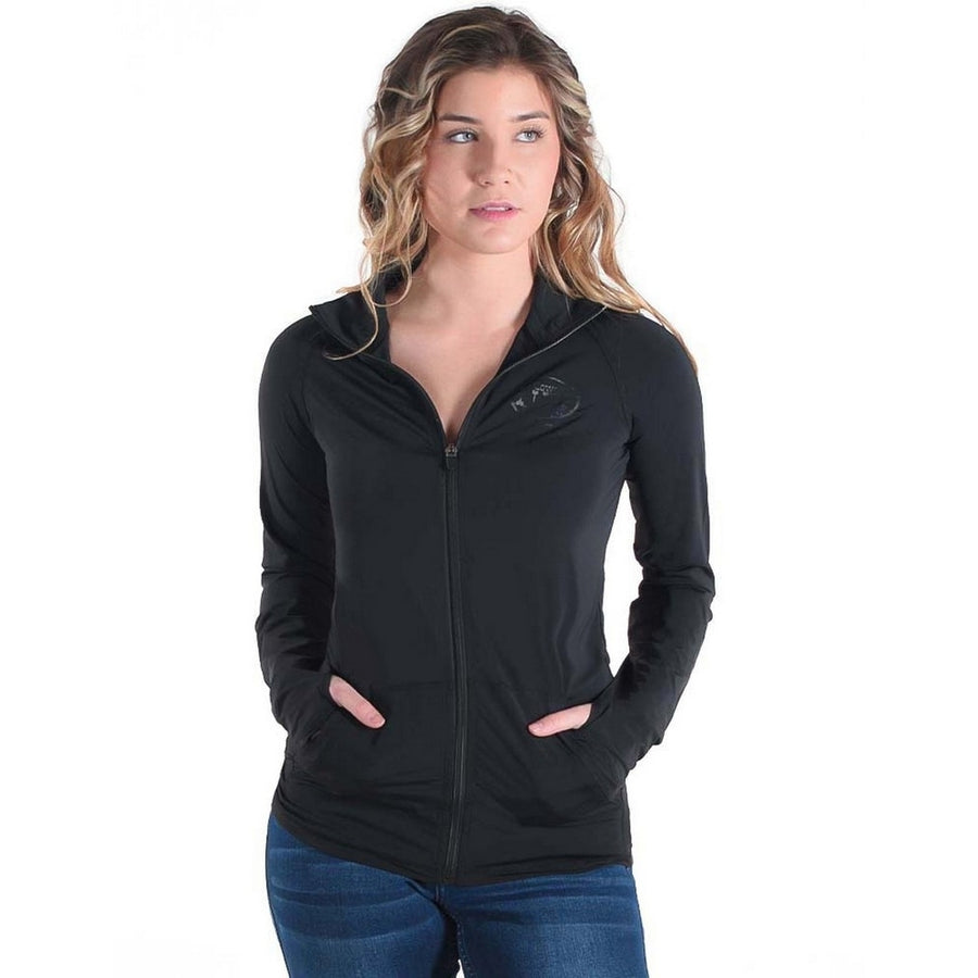 Cowgirl Tuff Western Jacket Womens Breathe Full Zip Black 100487 Image 1