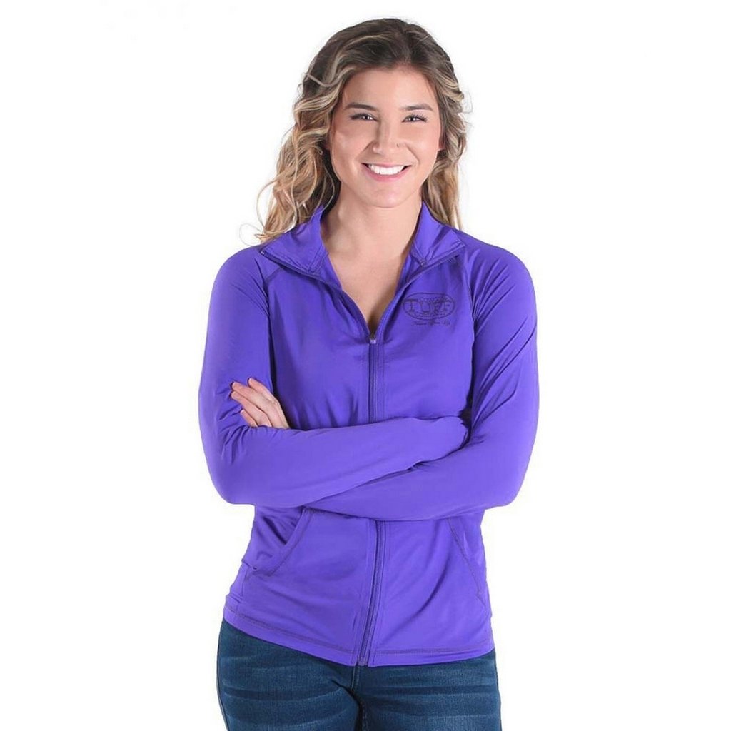 Cowgirl Tuff Western Jacket Womens Breathe Zip Purple 100490 Image 1