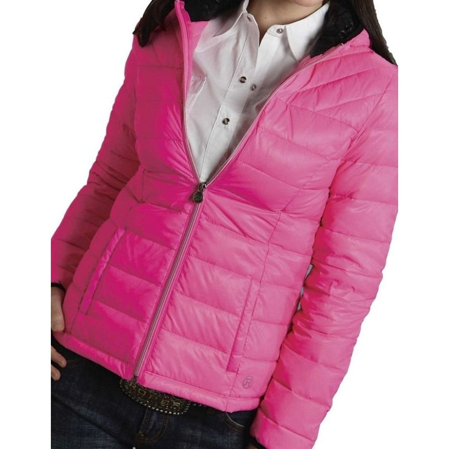 Roper Western Jacket Womens Cute Quilted Pink 03-098-0693-0482 PI Image 1