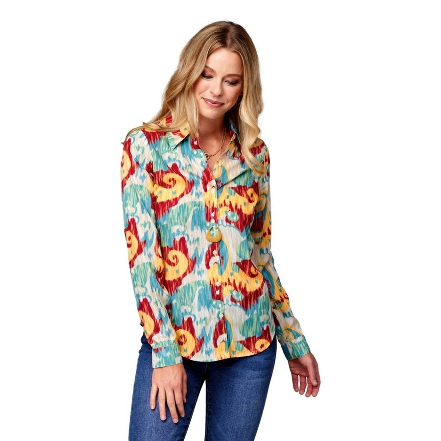 Roper Western Shirt Womens L/S Paisley Multi-Color 03-050-0590-5004 MU Image 1