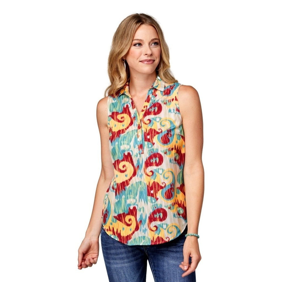 Roper Western Shirt Women Tank Multi-Color 03-052-0590-5004 MU Image 1