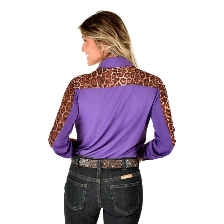 Cowgirl Tuff Western Shirt Womens L/S Button Leopard Specialty 100634 Image 2