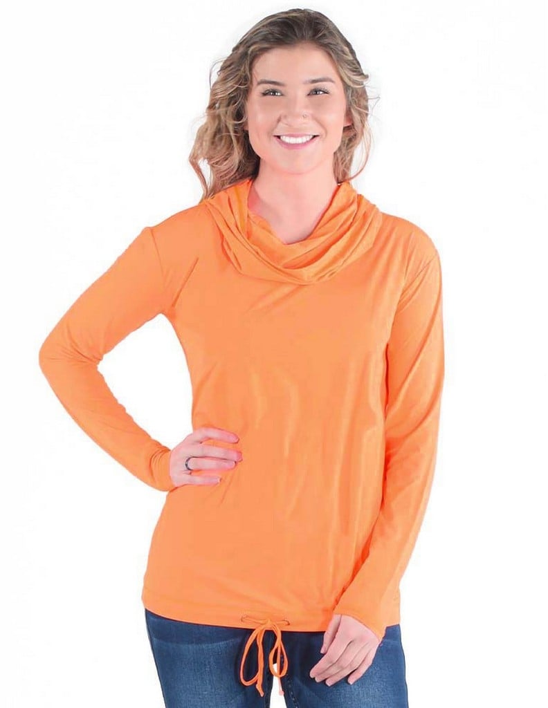 Cowgirl Tuff Western Shirt Womens Breathe L/S Tangerine 100543 Image 1