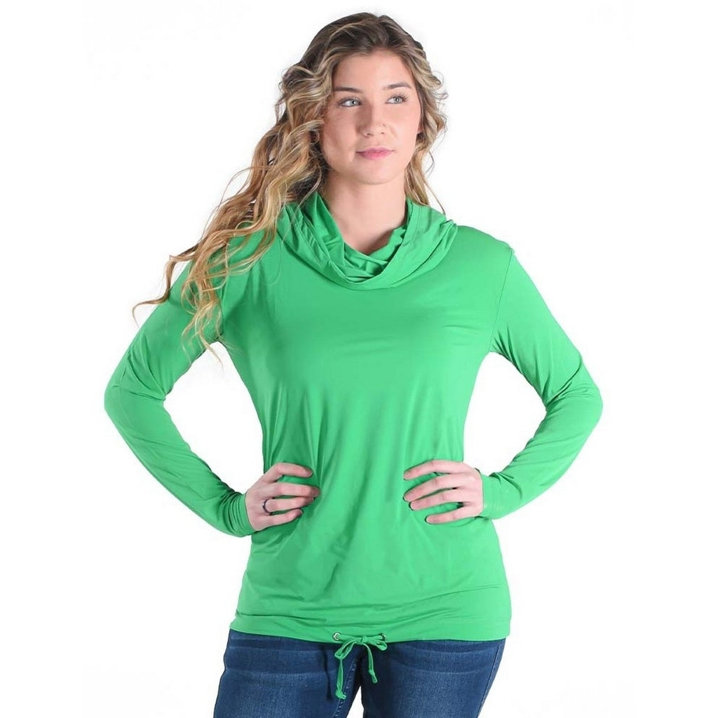 Cowgirl Tuff Western Shirt Womens Breathe L/S Money Green 100540 Image 1