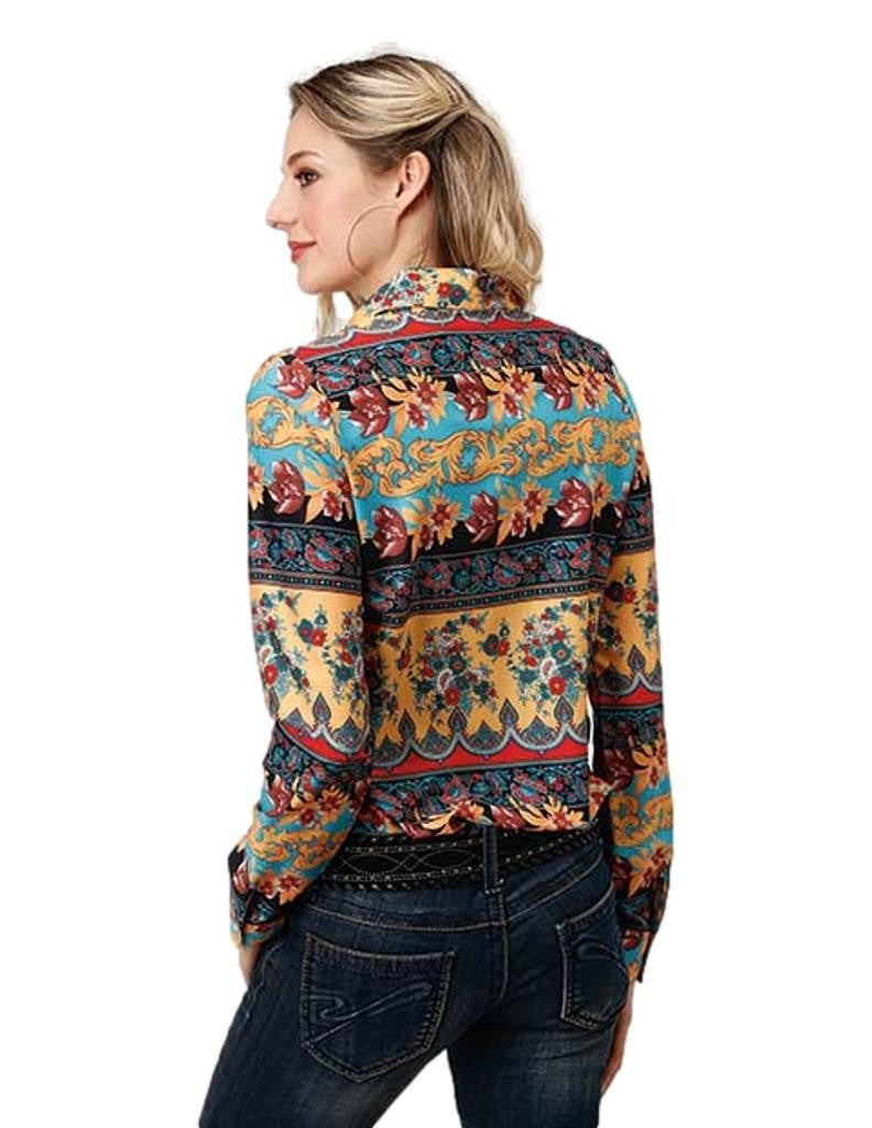 Roper Western Shirt Womens L/S Floral Multi 03-050-0590-1004 MU Image 2