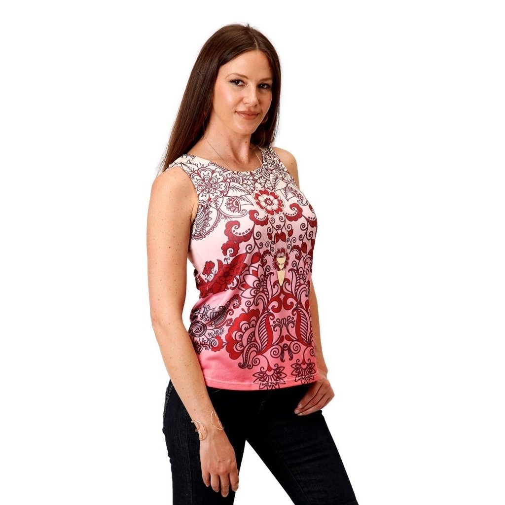 Roper Western Shirt Womens Sleeveless Multi-Color 03-037-0514-3028 MU Image 1