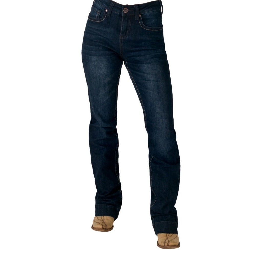 Cowgirl Tuff Western Jeans Womens Wild Wooly Relaxed Dark Wash JWWREX Image 1