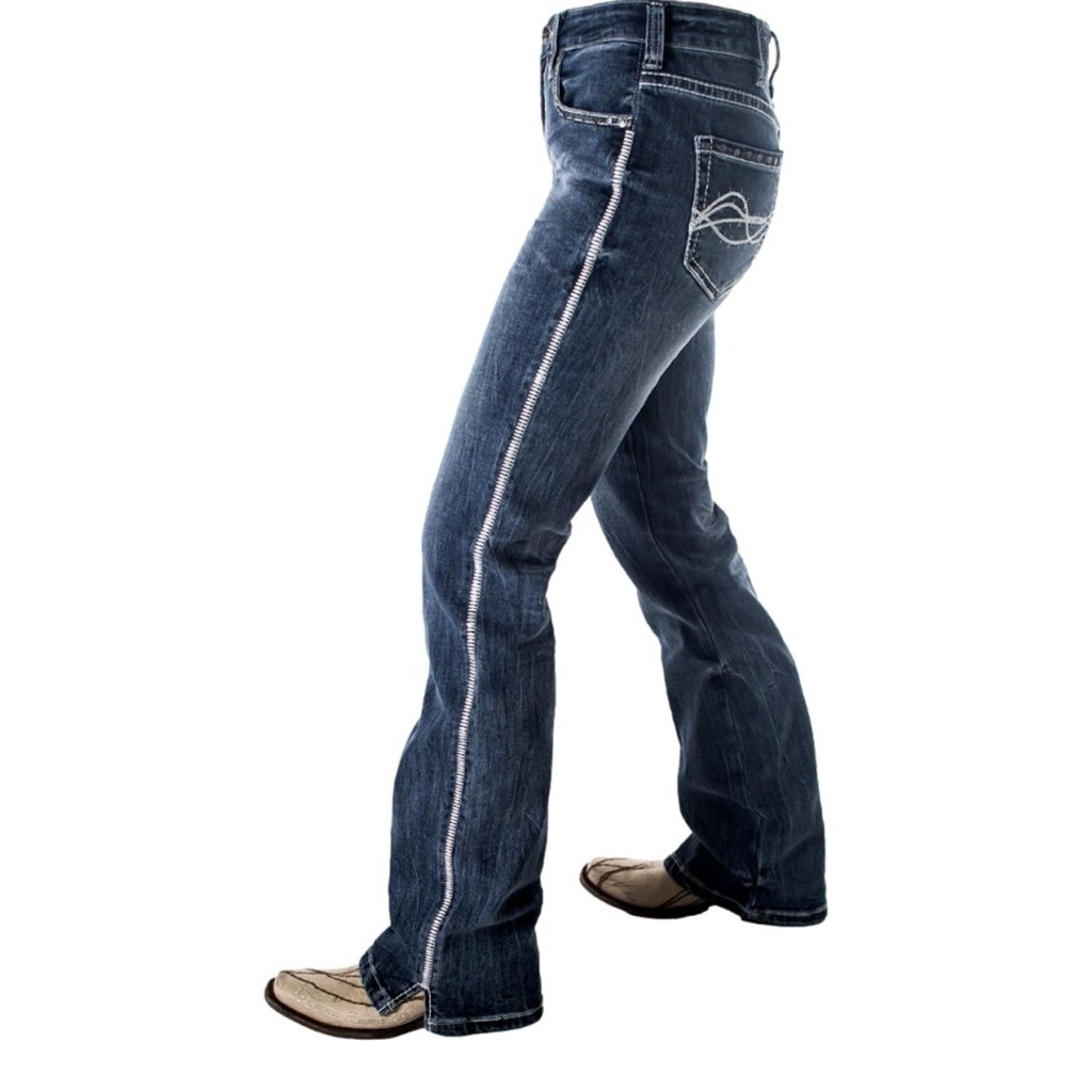 Cowgirl Tuff Western Jeans Womens Lightning Bootcut Med Wash JLGTNG Image 2