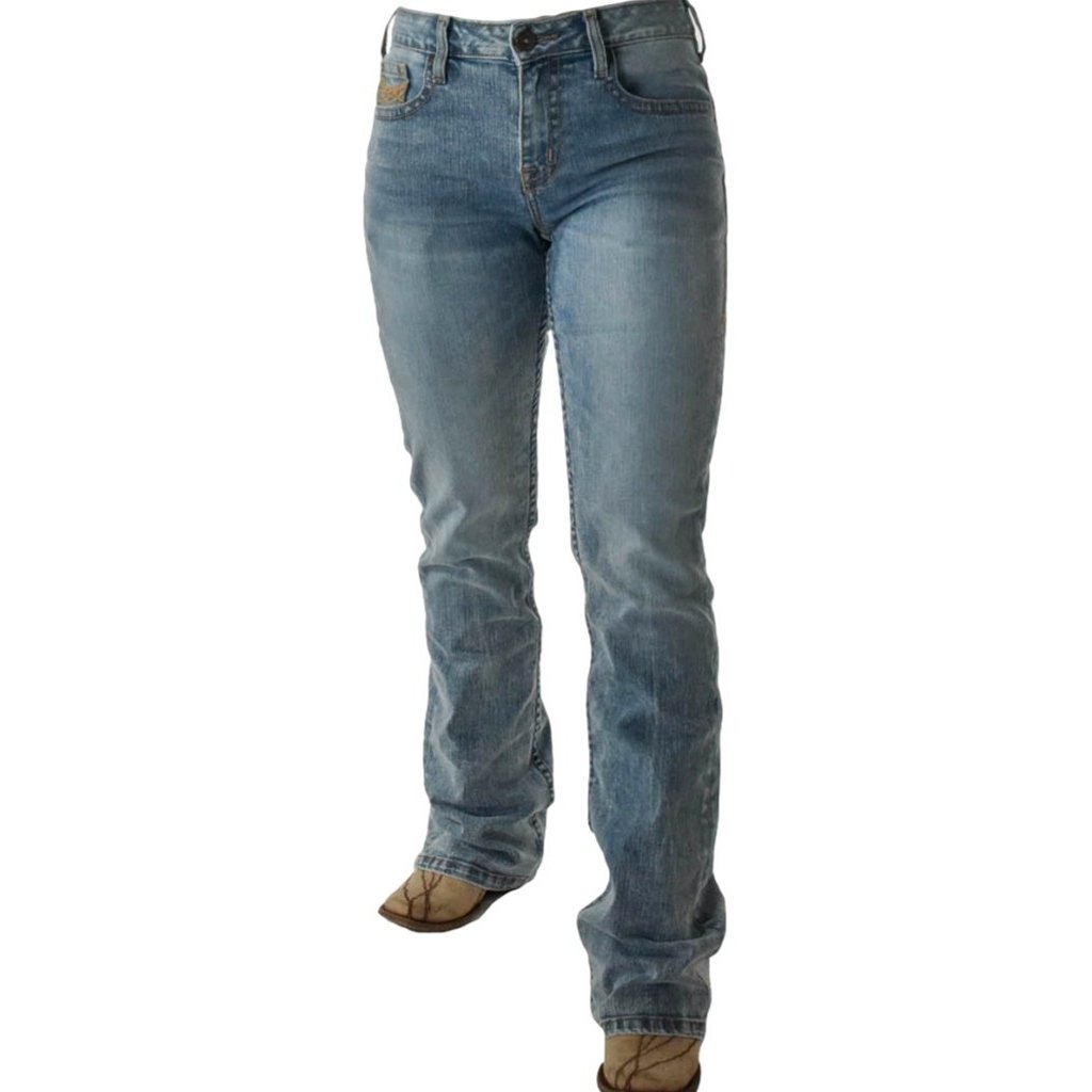 Cowgirl Tuff Western Jeans Women Denim Blues Bootcut Light Wash JDENIM Image 1