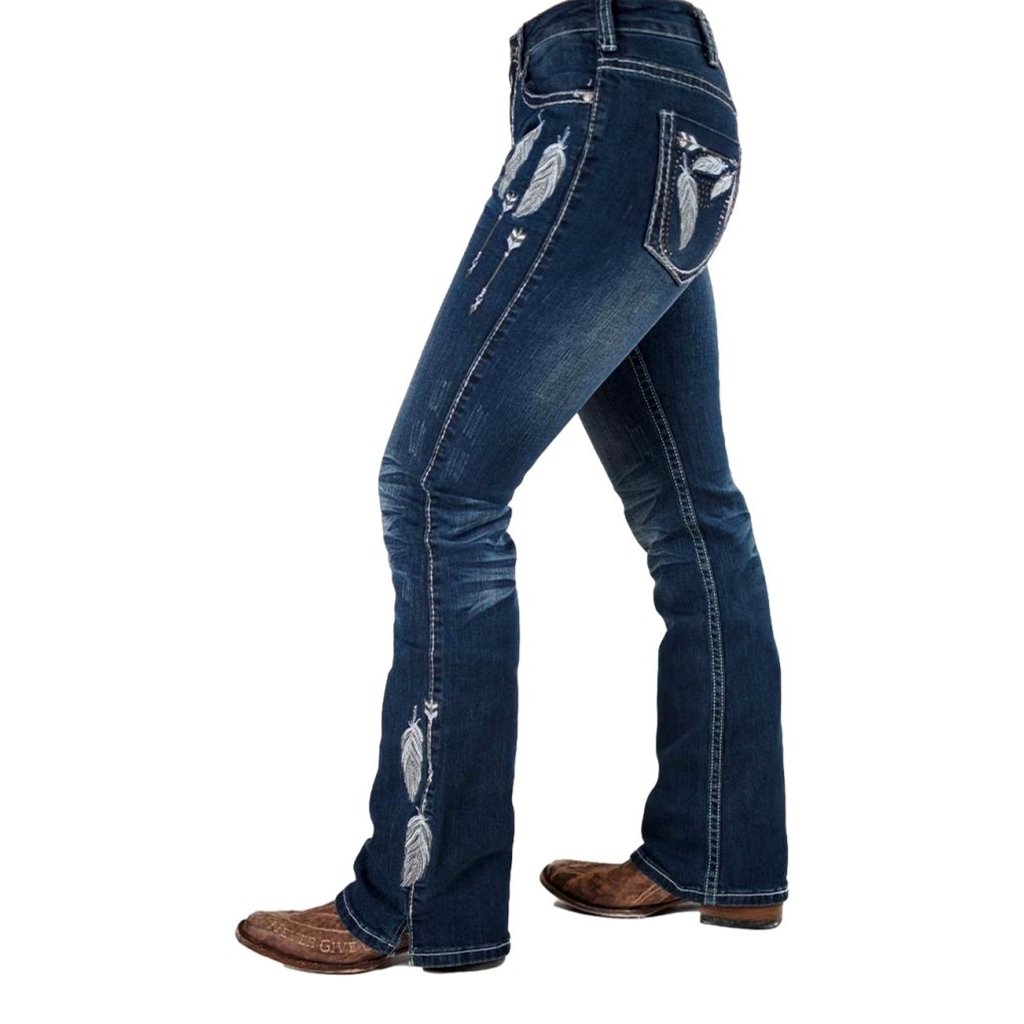 Cowgirl Tuff Western Jeans Womens Fly II Bootcut Medium Wash JFLYII Image 3