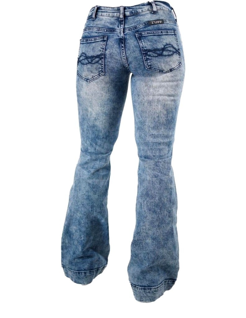 Cowgirl Tuff Western Jeans Womens High Tide Trouser Med JHIGHT Image 3