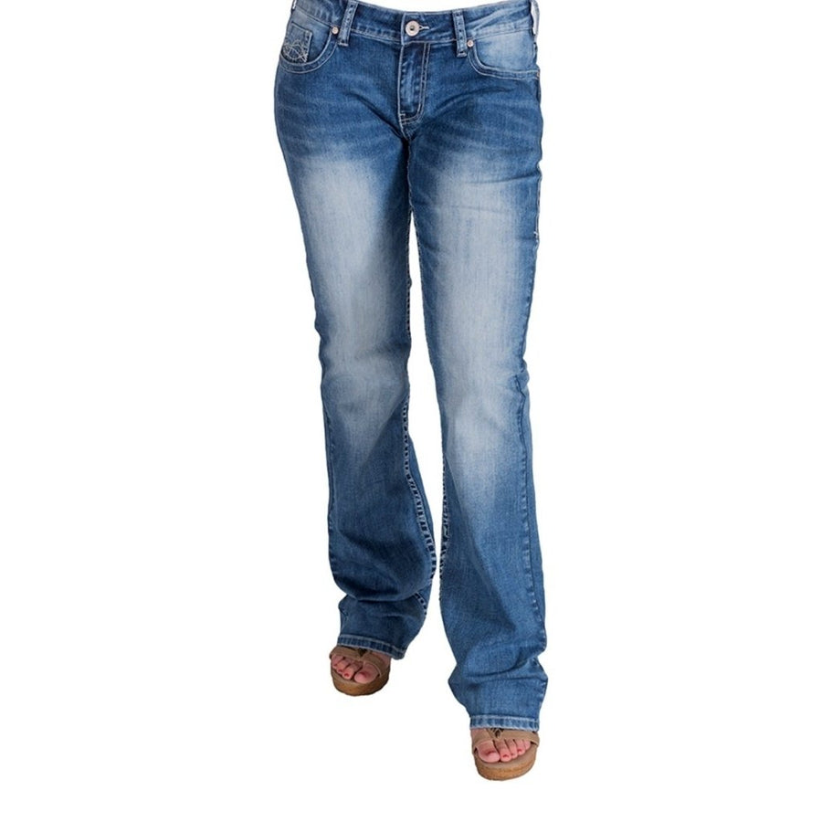 Cowgirl Tuff Western Jeans Womens Down Home Light Wash JDWNHM Image 1