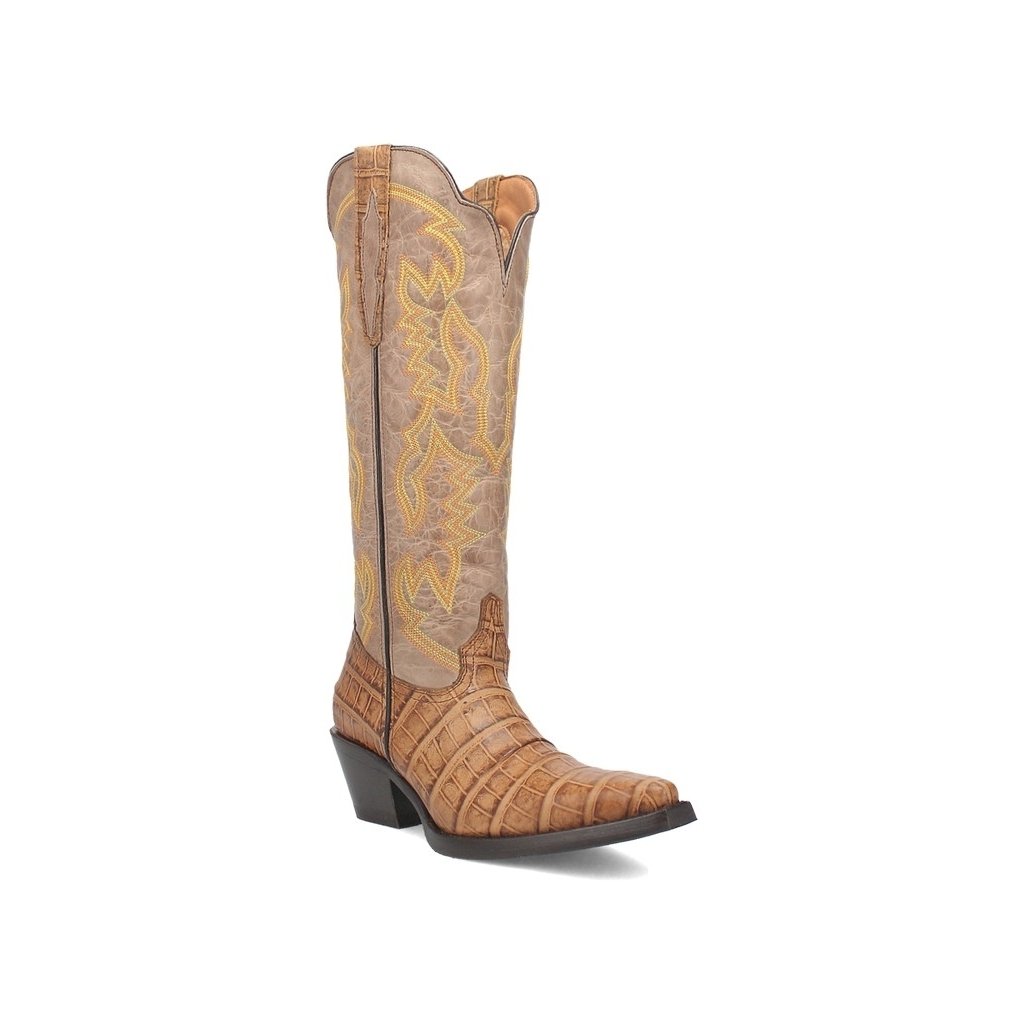 Dingo Western Boots Womens Matilda Caiman Print Leather DI231 Image 1