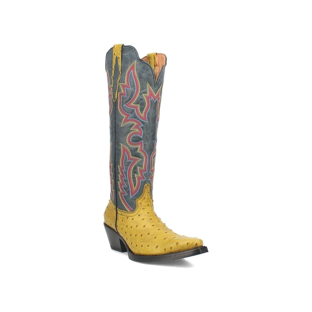 Dingo Western Boots Womens Selene Ostrich Print Leather DI220 Image 1