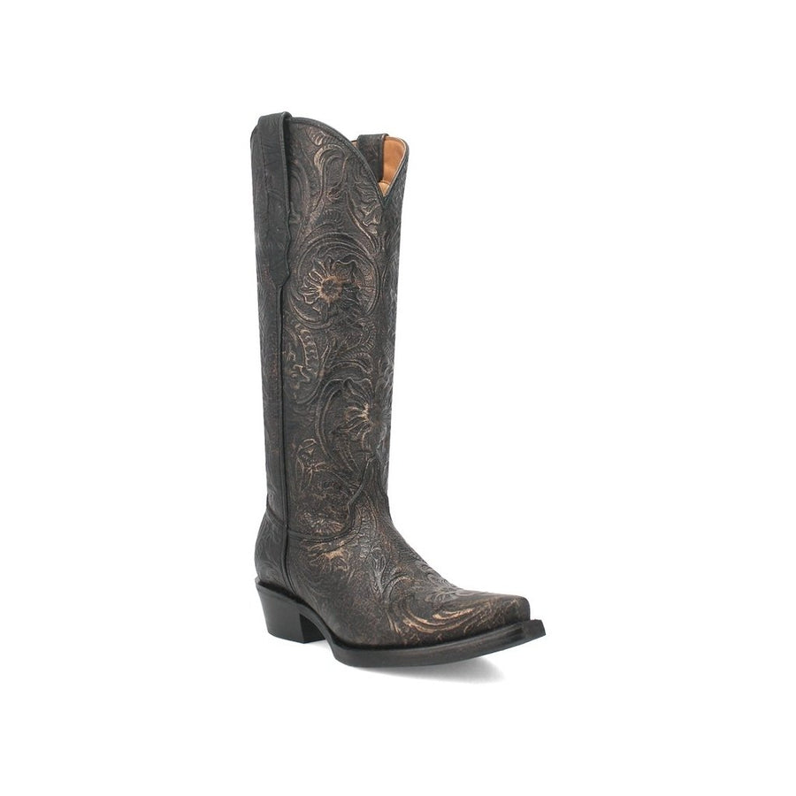 Dingo Western Boots Womens Bellona Tooled Leather Snip Toe DI216 Image 1