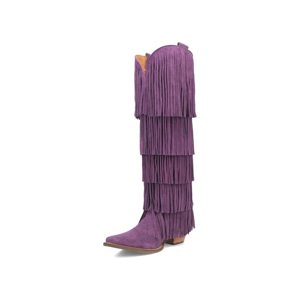 Dingo Western Boots Womens Wild Child Suede Leather Fringe DI276 Image 1