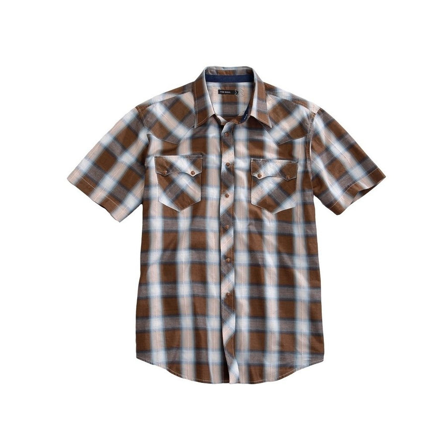 Tin Haul Western Shirt Mens S/S Snap Brown 10-002-0062-0470 BR Image 1