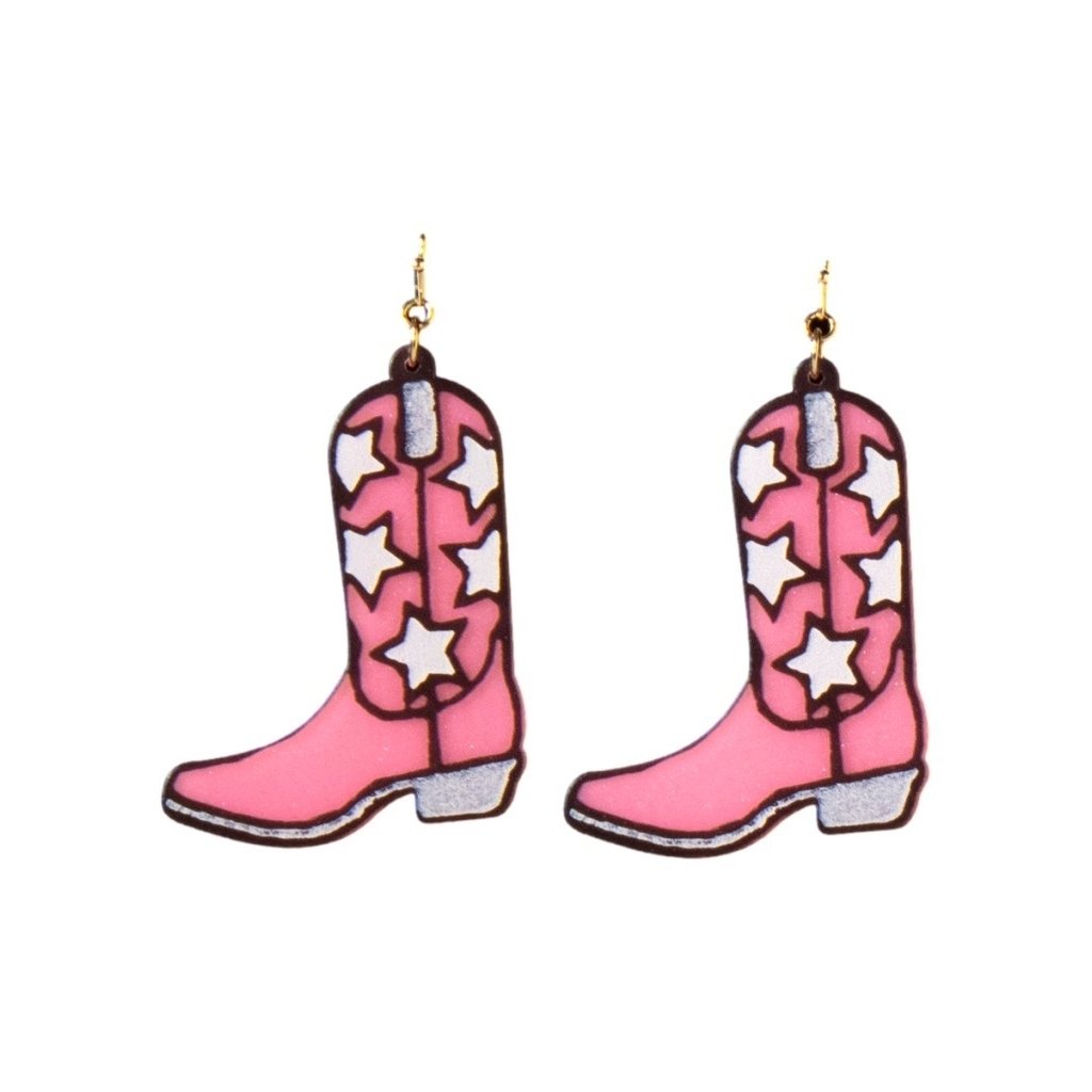 Silver Strike Western Earrings Womens Cowboy Boots Star D460018029 Image 1