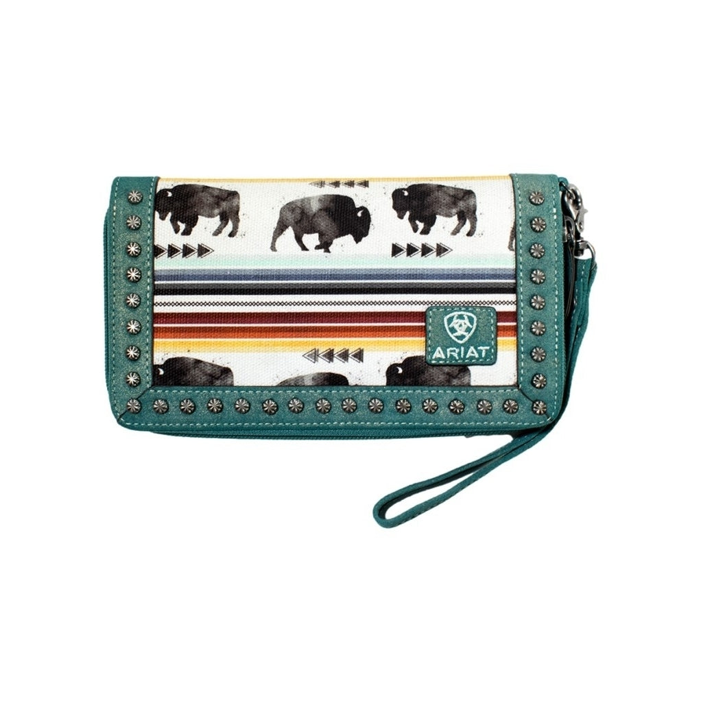 Ariat Western Handbag Buffalo Print Clutch Multi-Color A770015897 Image 1