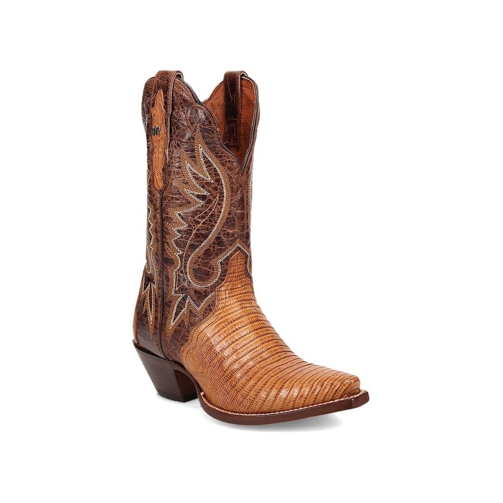 Dan Post Western Boots Womens Celine Lizard Snip Toe Tan DP5103 Image 1