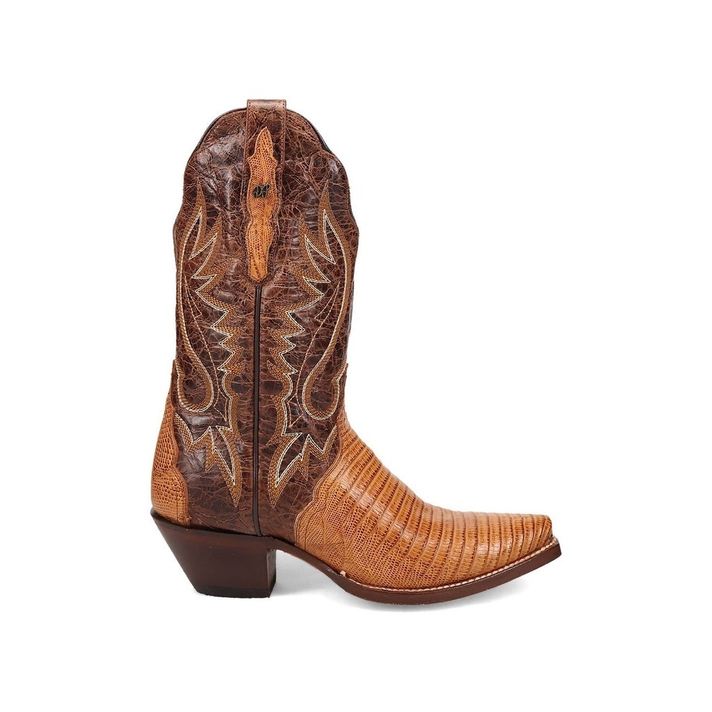 Dan Post Western Boots Womens Celine Lizard Snip Toe Tan DP5103 Image 2