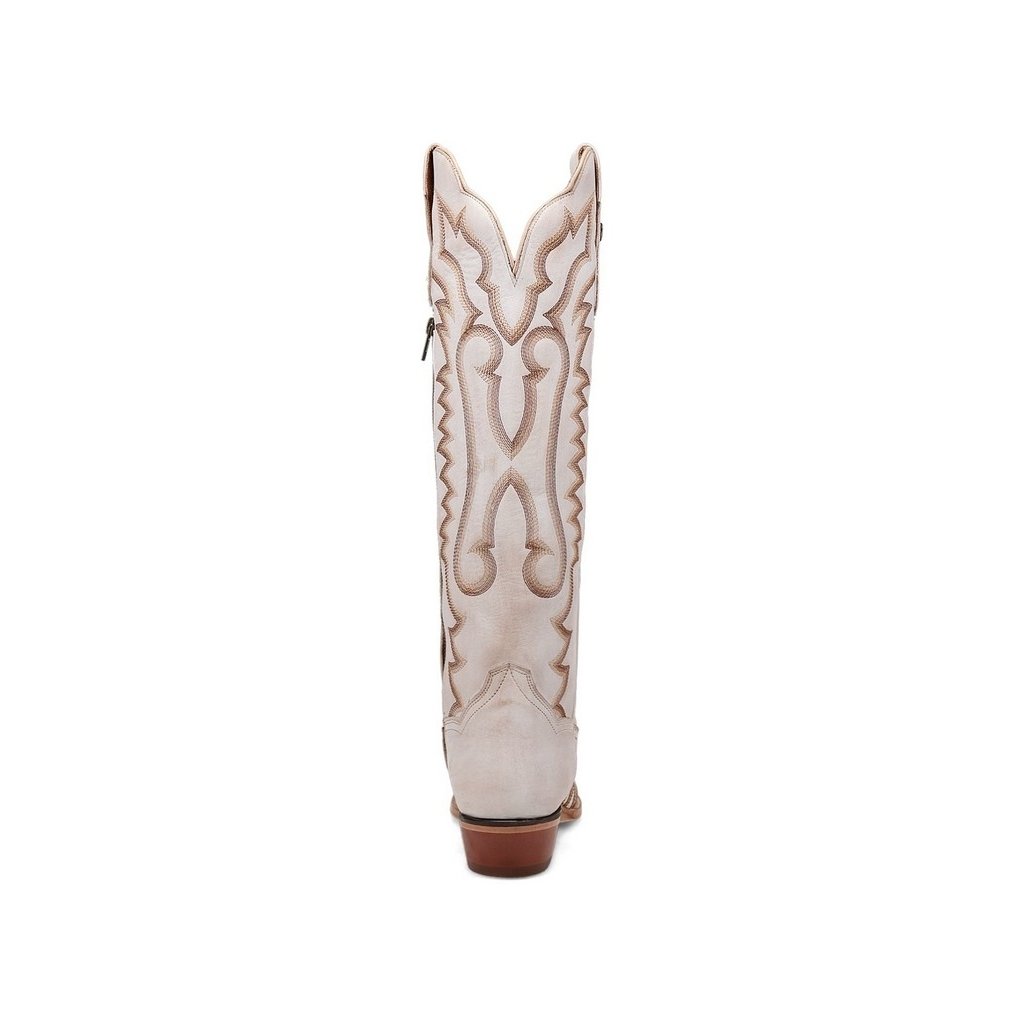 Dan Post Western Boots Womens Josie Zip Leather White DP5107 Image 4