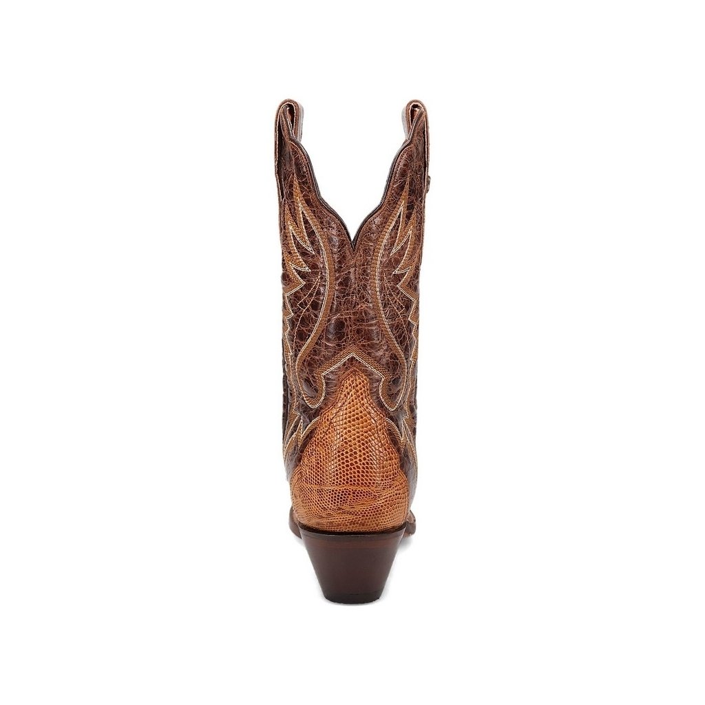 Dan Post Western Boots Womens Celine Lizard Snip Toe Tan DP5103 Image 4