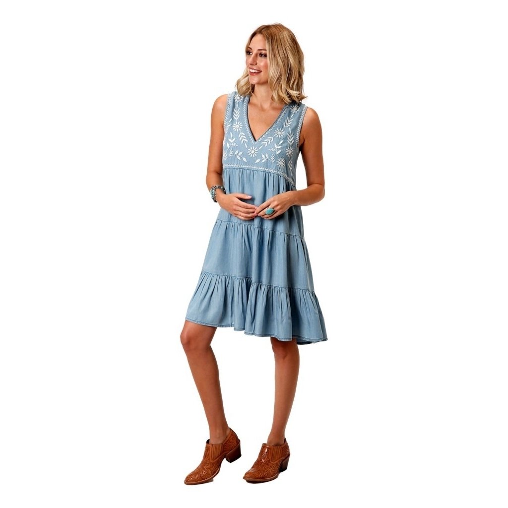 Roper Western Dress Womens Tank Style Blue 03-057-0565-3039 BU Image 1