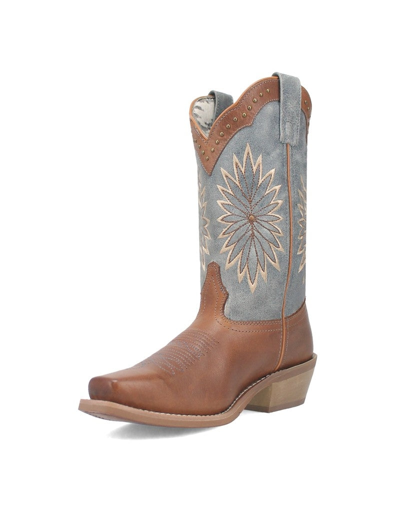 Laredo Western Boots Womens Arabella Embroidery Tan Blue 51163 Image 1