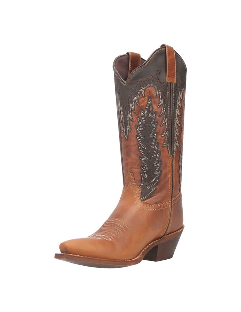 Laredo Western Boots Womens Farah Snip Toe 12" Shaft Honey 52213 Image 1