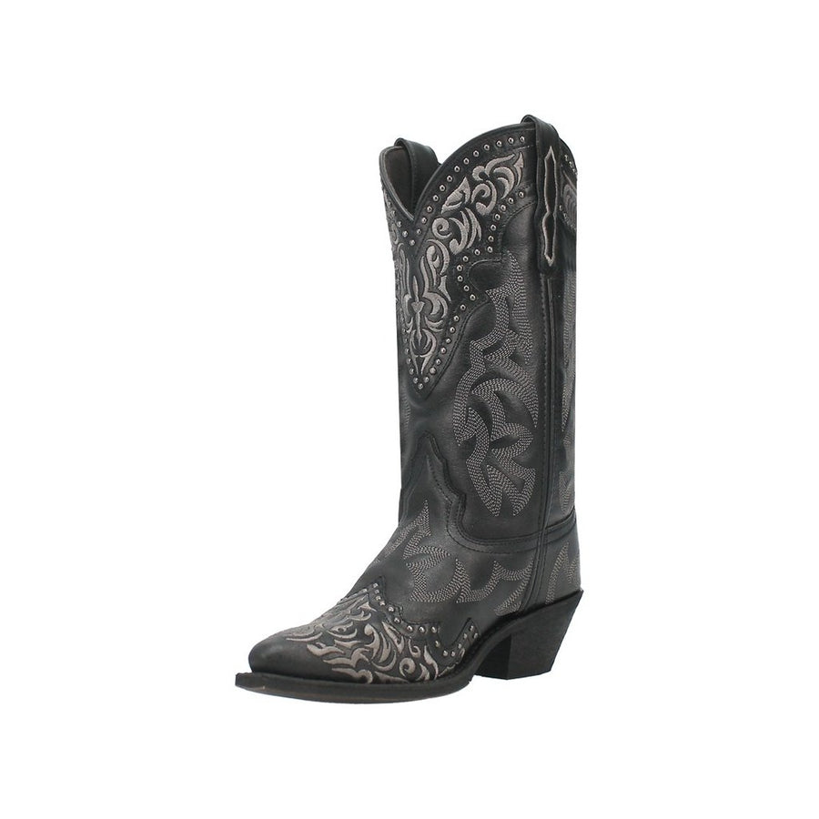 Laredo Western Boots Womens Regan Embroidery Snip Toe Black 52220 Image 1