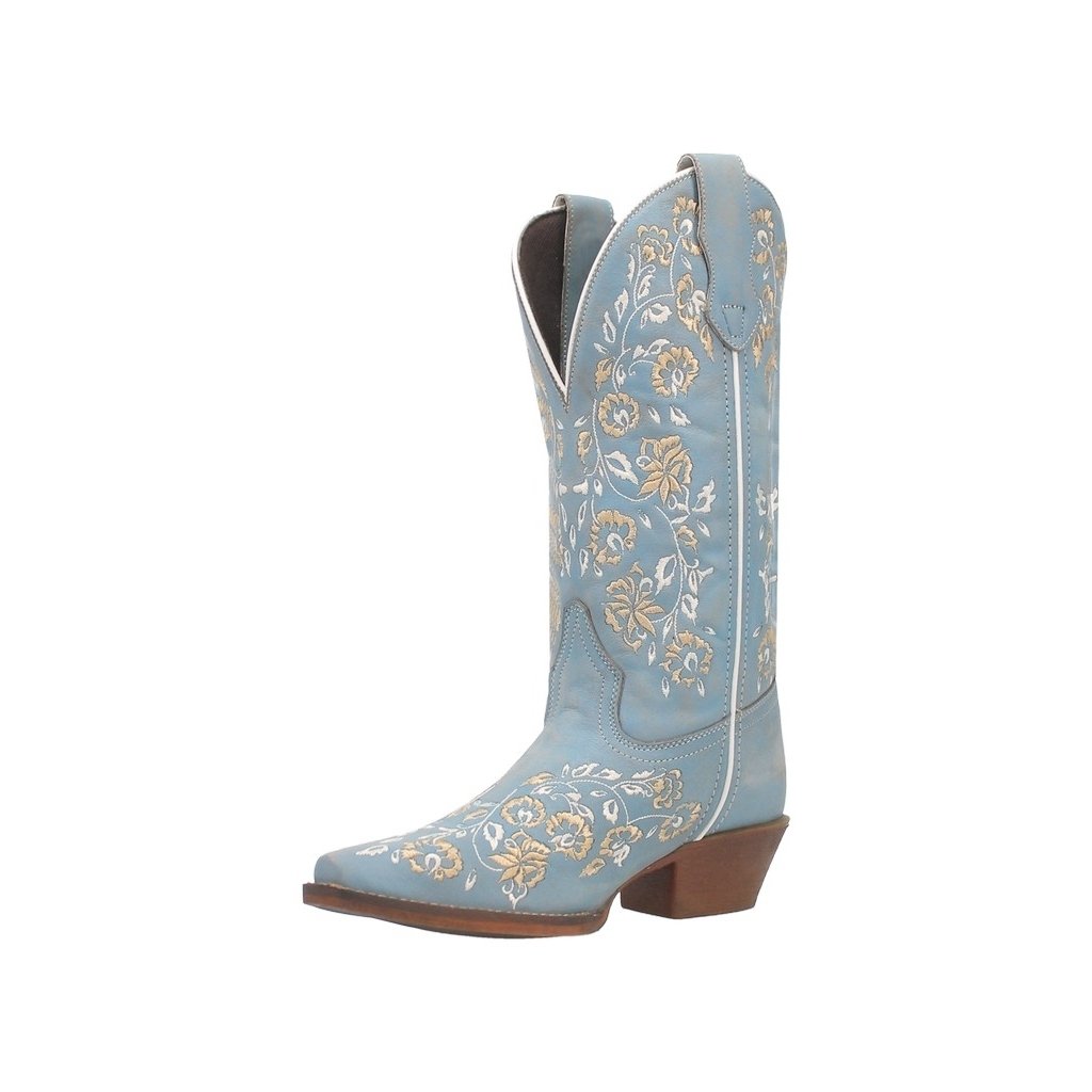 Laredo Western Boots Womens Linley Floral Embroidery Denim 52221 Image 1