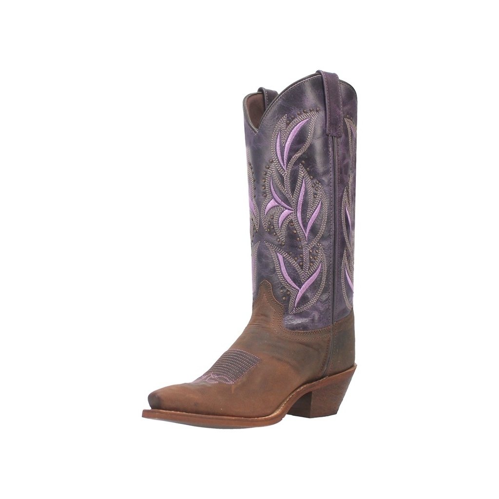 Laredo Western Boots Womens Larissa Snip Toe Dark Brown Purple 52214 Image 1